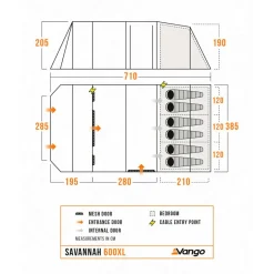 Vango Zelte-- Savannah 600XL Package - Gruppenzelt Deep Blue
