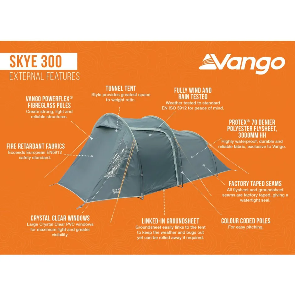 Vango Zelte|3-Personen Zelte-- Skye 300 - 3-Personen Zelt Deep Blue