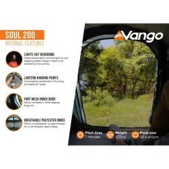 Vango Trekkingzelte|Trekkingausrüstung-- Soul 200 - 2-Personen Zelt Deep Blue