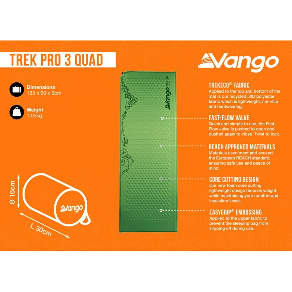Vango - Trek Pro 3 Quad - Isomatte Artichoke Discount