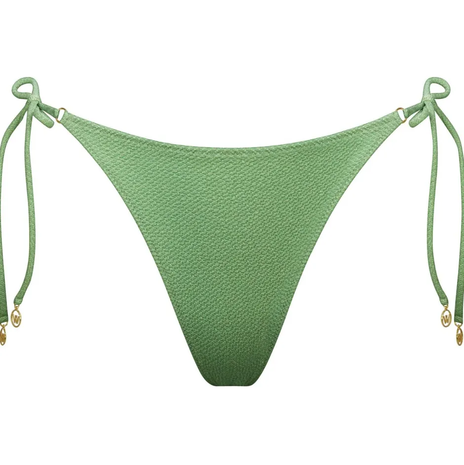 Watercult Bademode-- Women's Swimsparkle Side-Tied Bikini Bottoms - Bikini-Bottom Sage Shimmer