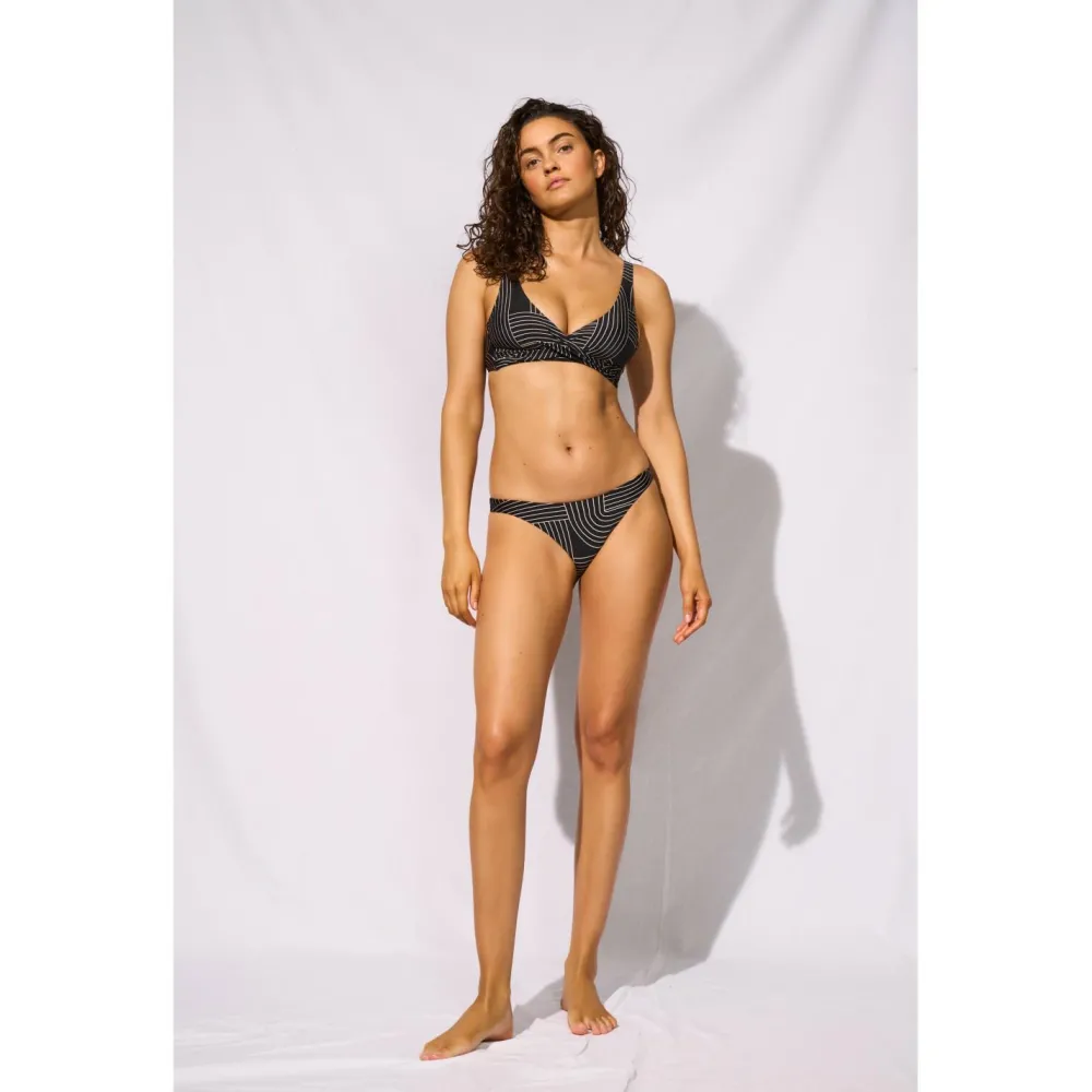 Watercult - Women's Line Set Bikini Bottoms No. 689 - Bikini-Bottom Black / Tofu Outlet