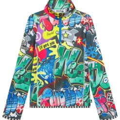 WeeDo Skibekleidung|Shirts, Hemden & Longsleeves-- Kid's Cosmo Sprayprint Thermoshirt - Funktionsshirt Print / Black