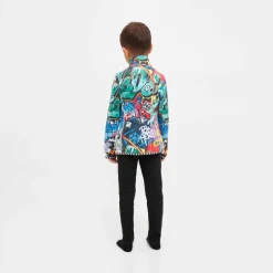 WeeDo Skibekleidung|Shirts, Hemden & Longsleeves-- Kid's Cosmo Sprayprint Thermoshirt - Funktionsshirt Print / Black