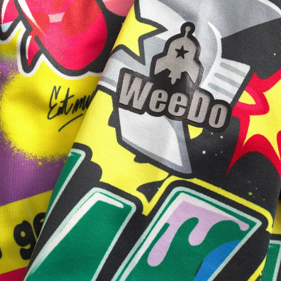 WeeDo Skibekleidung|Shirts, Hemden & Longsleeves-- Kid's Cosmo Sprayprint Thermoshirt - Funktionsshirt Print / Black
